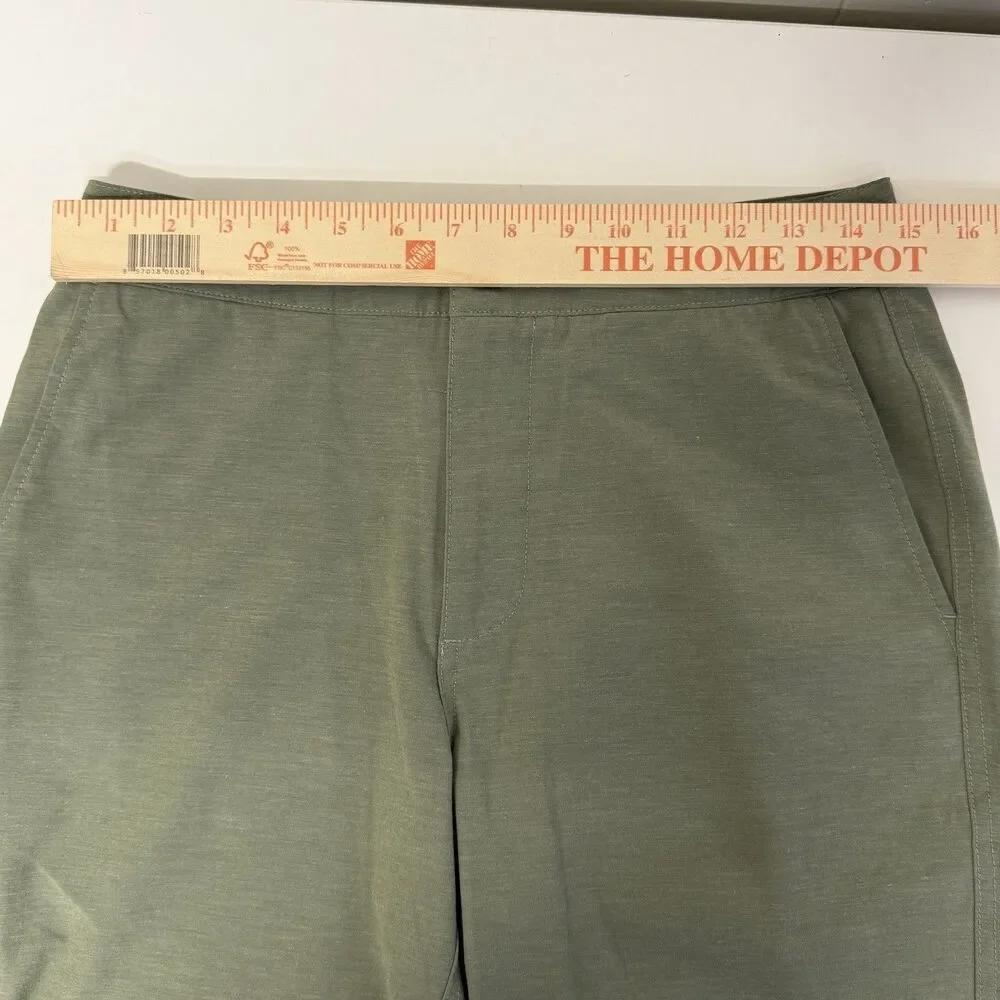 Faherty All Day Shorts Performance Drawstring Chino Olive Green Men Size 29 EUC